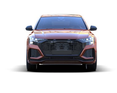 Modern şehir cipi beyazla izole edilmiş.