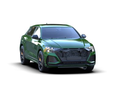 3 boyutlu bir araba. beyaz üzerine izole.