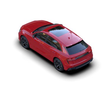 Stüdyo ortamında markasız bir arabanın 3 boyutlu çizimi