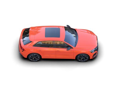 Stüdyo ortamında daha az genel bir konsept arabanın 3 boyutlu çizimi