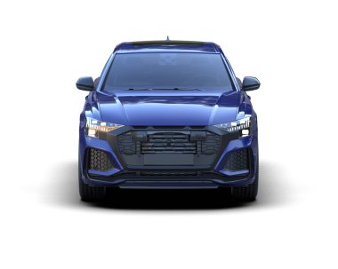 Beyaz arka planda izole edilmiş modern lüks araba. 3 Boyutlu Hazırlama