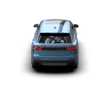 Modern şehir arabası beyaz arka planda izole edilmiş. 3d illüstrasyon