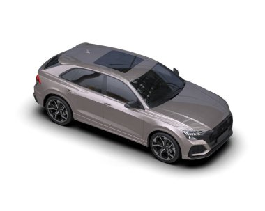 beyaz arkaplanda izole edilmiş araba 3 boyutlu görüntüleme - -