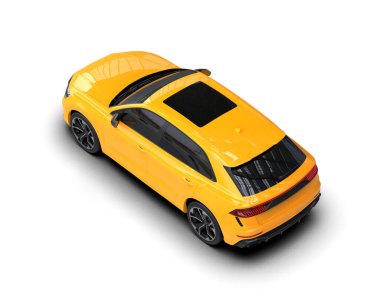 beyaz arkaplanda modern araba