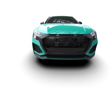 Hareketli bir SUV 'un 3 boyutlu görüntüsü