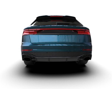 siyah modern SUV arabası - 3 boyutlu