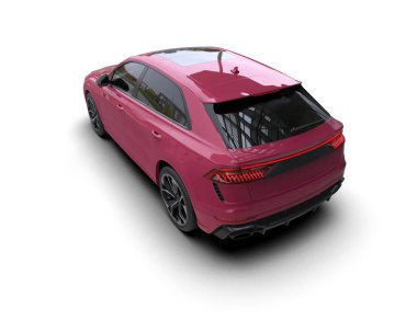 Pembe araba modern araba arka görünümü