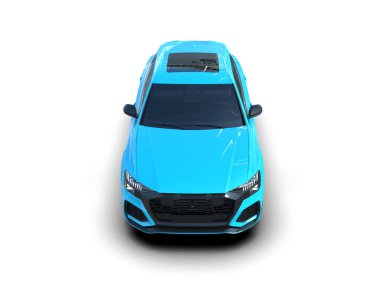 modern araba beyaz arka planda izole edildi - 3 boyutlu görüntüleme