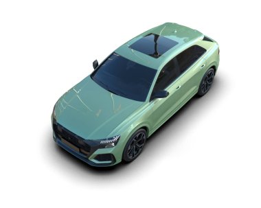 beyaz arkaplanda modern araba