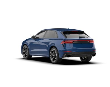 mavi modern araba - yan görünüm