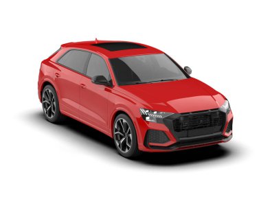 araba modern araba beyaz arka planda izole.