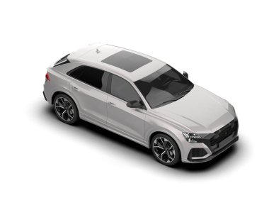 Beyaz lüks cip. 3 boyutlu görüntü izole edilmiş beyaz arkaplan