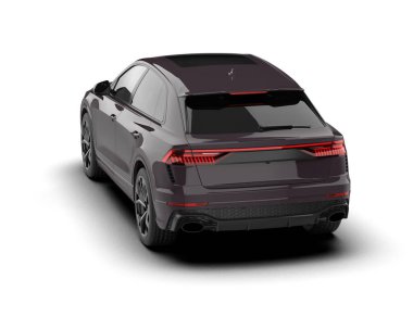 beyaz arka planda modern lüks siyah araba - arka plan