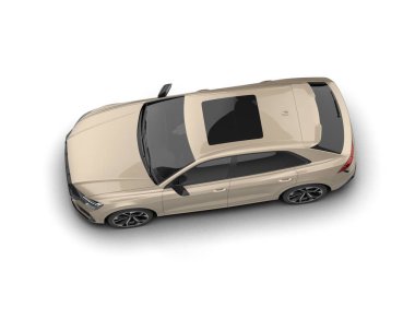 Modern lüks araba beyaz zemin üzerine