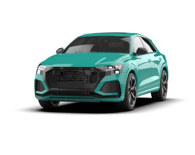 Modern bir arabanın 3 boyutlu görüntüsü