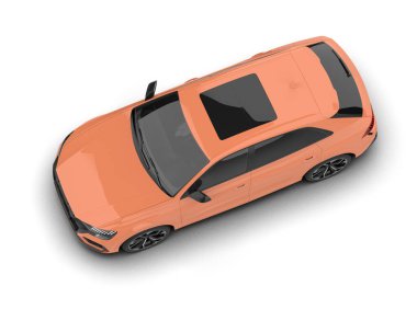 beyaz arka planda modern araba