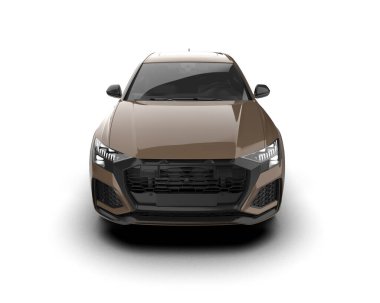 Siyah lüks araba beyaz arka planda izole edilmiş. 3d oluşturma