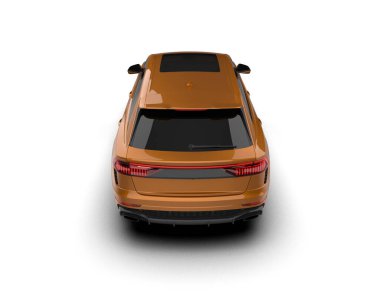 Araba arka planda izole. 3D görüntüleme - illüstrasyon