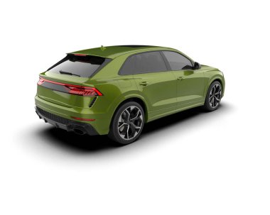 yeşil spor araba - arka görünüm