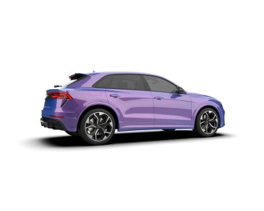 modern lüks mor araba - arka plan - 3 boyutlu