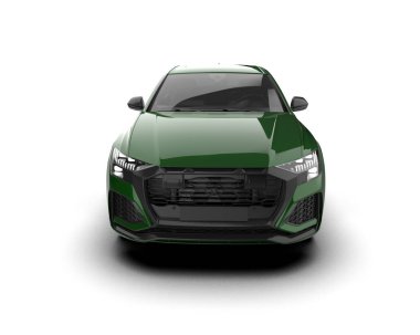 modern yeşil araba beyaz arka planda izole edildi - arka plan