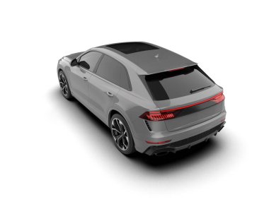 Siyah araba beyaz arka planda izole edildi