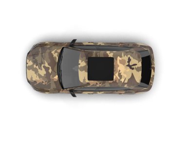 modern araba beyaz arkaplanda izole edildi