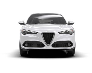 Gerçekçi 3 boyutlu detaylı sedan araba. 3d vektör görünümü