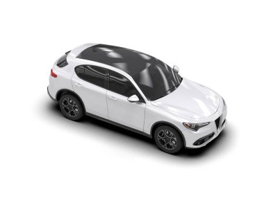 Beyaz arkaplandaki araba.