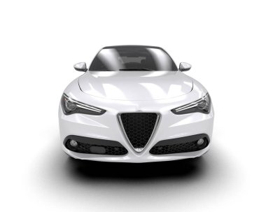 modern otomobil arka planda izole edildi