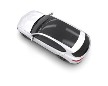 modern beyaz şehir arabası - arka plan