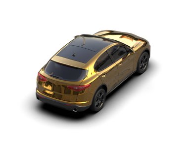 beyaz arka planda modern şehir arabası 3 d illüstrasyon