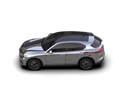 araba beyaz arkaplanda izole edildi