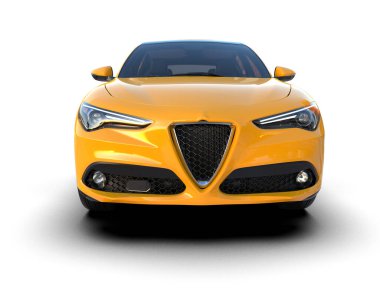 modern sarı spor araba