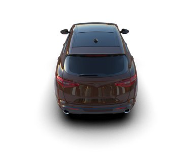 Siyah araba beyaz arka planda izole edilmiş.