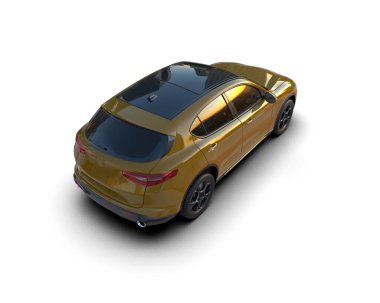 araba beyaz arkaplanda izole edildi