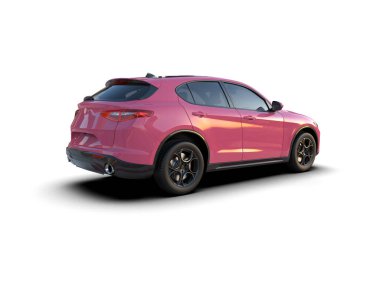 beyaz arkaplan üzerinde modern SUV