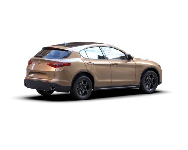 araba beyaz arkaplanda izole edildi