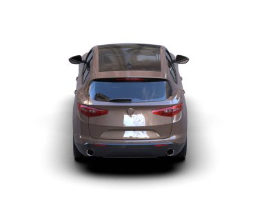 Gri arka planda modern lüks SUV arabası. 3d oluşturma