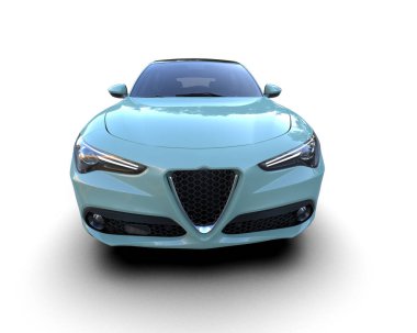 süper araba - beyaz arkaplanda izole