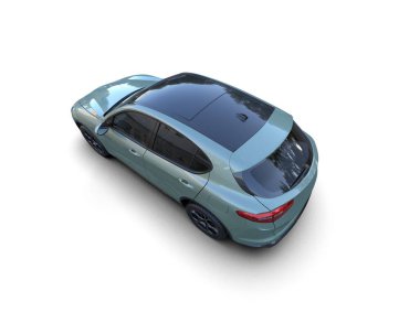 mavi lüks spor araba