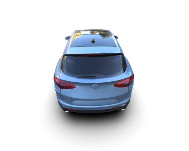 3 boyutlu mavi spor araba.