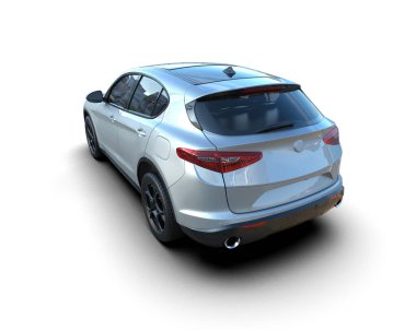 modern araba - 3D illüstrasyon