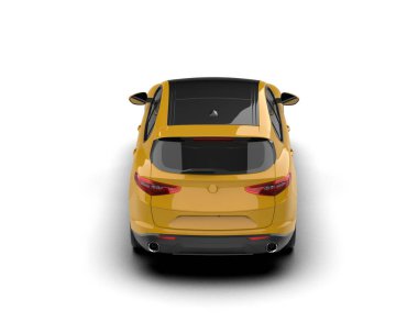 Beyaz arka planda izole edilmiş gerçekçi araba manzarası. vektör.