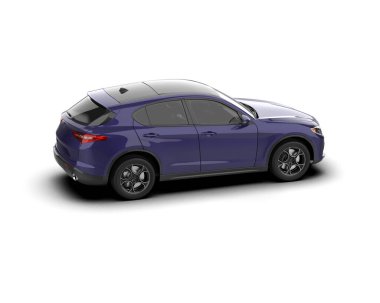 mavi spor araba - ön manzara