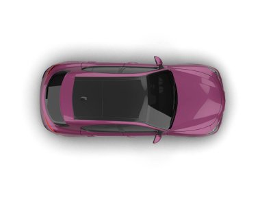 beyaz zemin üzerinde modern araba 3 d illüstrasyon