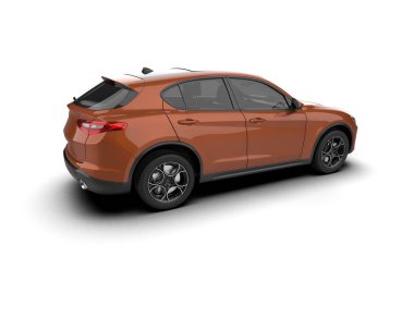 beyaz arkaplanda modern araba