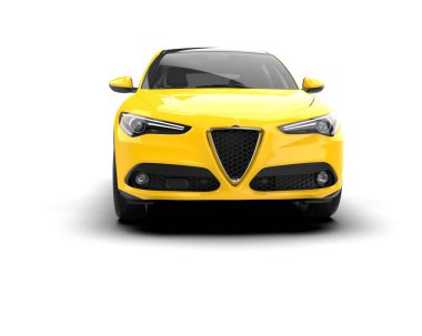 modern sarı süper araba