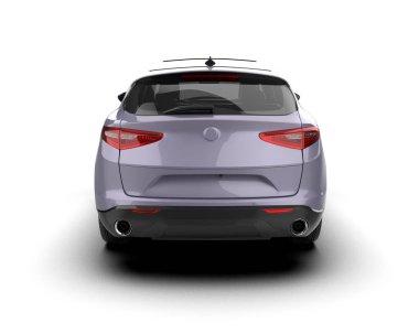 Modern şehir arabası arka planda izole edilmiş. 3D - illüstrasyon