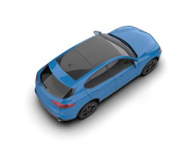 mavi modern araba - arka plan